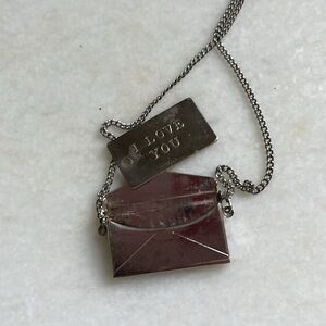 Vintage love letter necklace